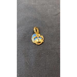 Gold played over Sterling Cinderella bracelet charm